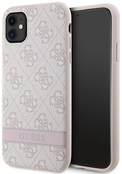 Kryt Guess iPhone 11 / Xr pink hardcase 4G Stripe (GUHCN61P4SNP)