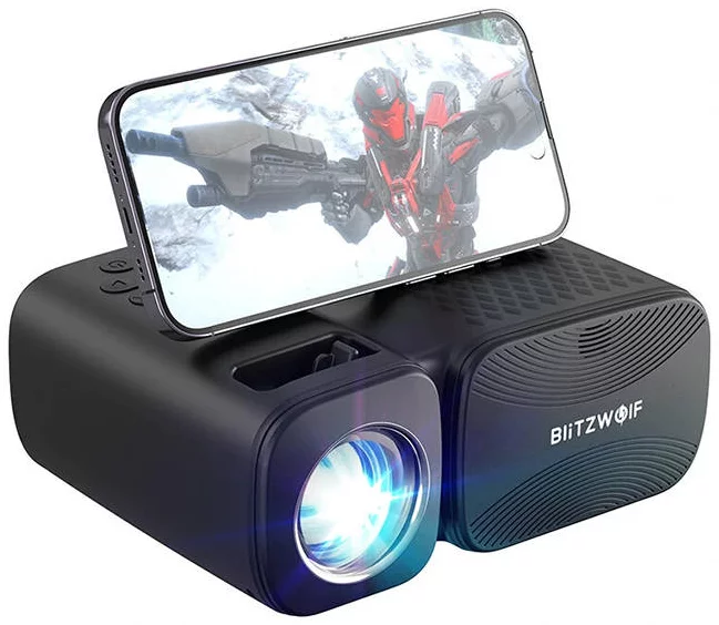 Projektor BlitzWolf BW-V3 Mini LED beamer / projector, Wi-Fi + Bluetooth, black (5905316146884)