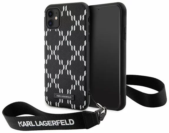 Levně Kryt Karl Lagerfeld KLHCN61SAKLMBSK iPhone 11 / Xr 6.1" black hardcase Monogram Losange Saffiano (KLHCN61SAKLMBSK)