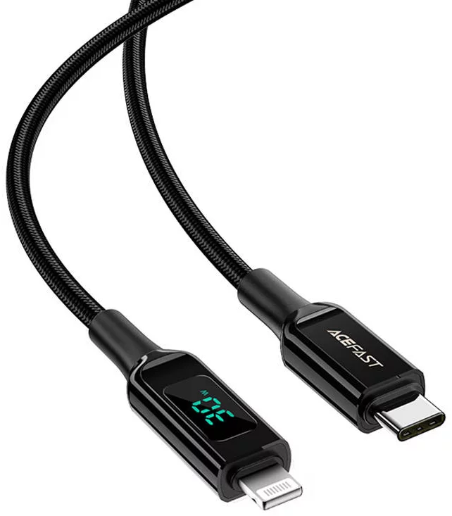 Kábel Cable USB-C to Lightning Acefast C6-01, 1.2m (black)