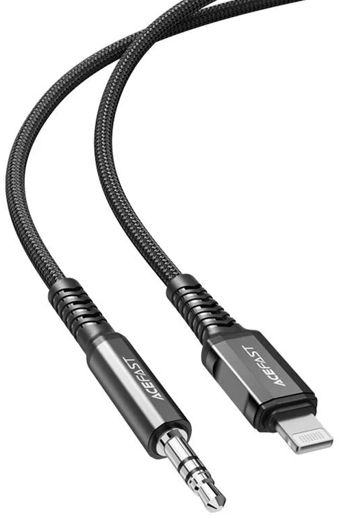 Levně Kabel Cable Lightning to mini jack 3,5mm Acefast C1-06 1.2m (black)
