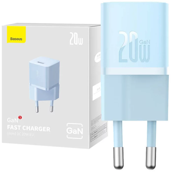 Nabíječka Mini wall charger Baseus GaN5 20W (blue)