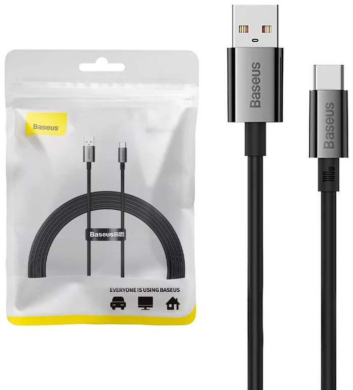 Kábel Cable USB do USB-C Baseus Superior 100W 2m (black)