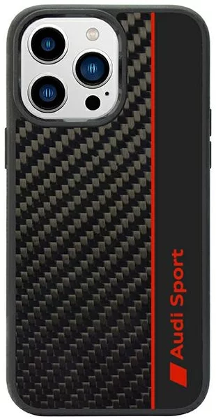 Levně Kryt Audi Carbon Fiber Stripe iPhone 14 Pro Max 6.7" black hardcase AUS-TPUPCIP14PM-R8/D1-BK (AUS-TPUPCIP14PM-R8/D1-BK)