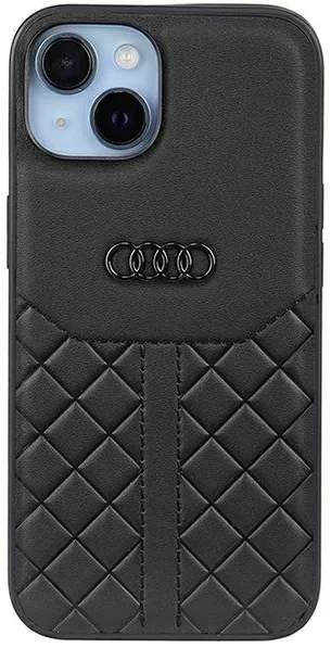 Levně Kryt Audi Genuine Leather iPhone 14 6.1" black hardcase AU-TPUPCIP14-Q8/D1-BK (AU-TPUPCIP14-Q8/D1-BK)