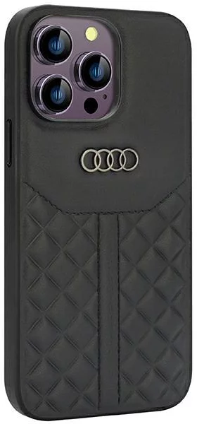 Levně Kryt Audi Genuine Leather iPhone 14 Pro Max 6.7" black hardcase AU-TPUPCIP14PM-Q8/D1-BK (AU-TPUPCIP14PM-Q8/D1-BK)
