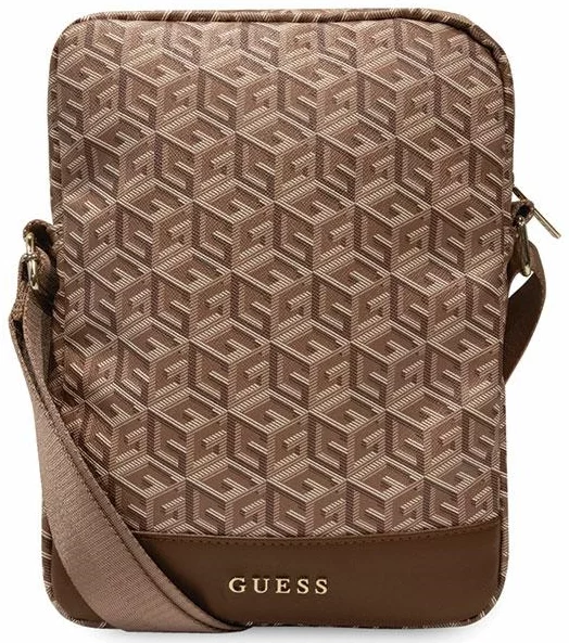 Levně Guess Bag GUTB10HGCFSEW 10" brown GCube Stripe Tablet Bag (GUTB10HGCFSEW)