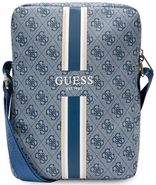 Levně Guess Bag GUTB10P4RPSB 10" blue 4G Stripes Tablet Bag (GUTB10P4RPSB)