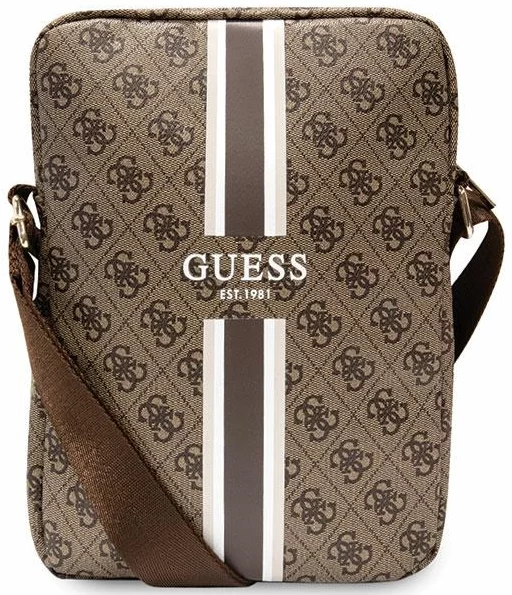Levně Guess Bag GUTB10P4RPSW 10" brown 4G Stripes Tablet Bag (GUTB10P4RPSW)