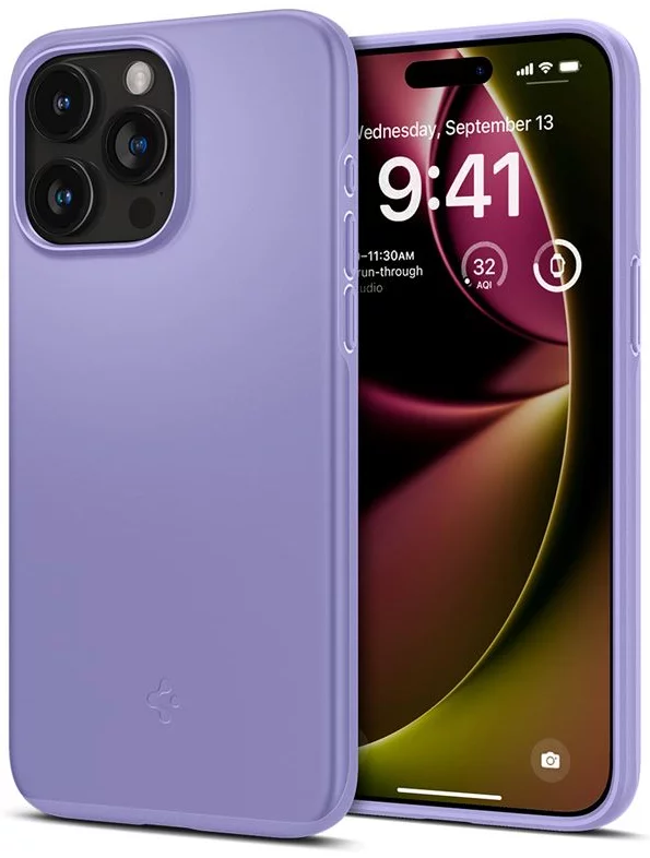 Levně Kryt Spigen Thin Fit, iris purple - iPhone 15 Pro (ACS06692)