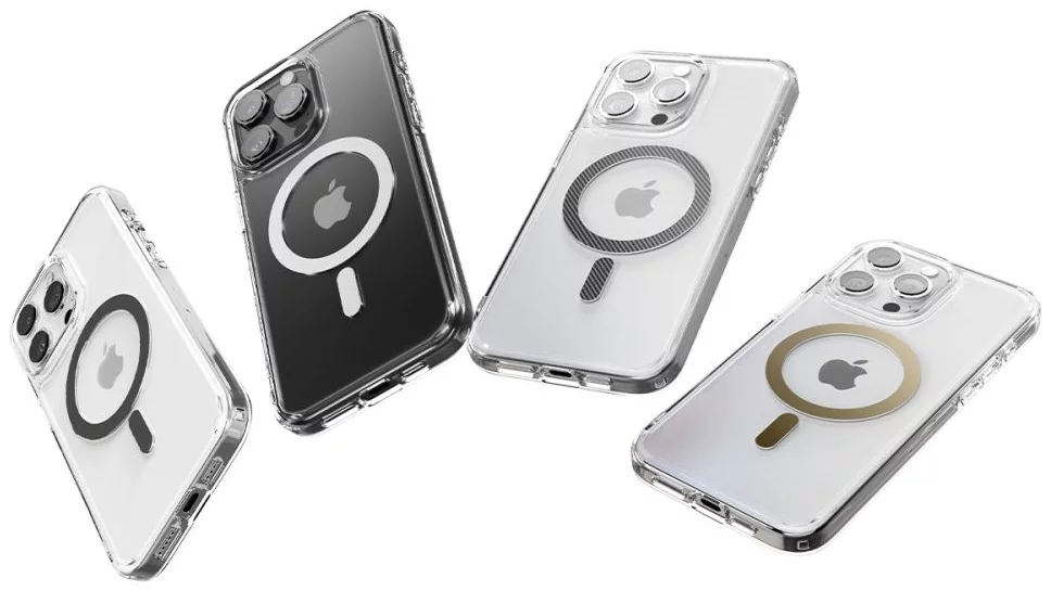 Case iPhone 13 Spigen Ultra Hybrid Mag MagSafe White Case + Tempered Glass  Spigen Glas.Tr Slim - Shop