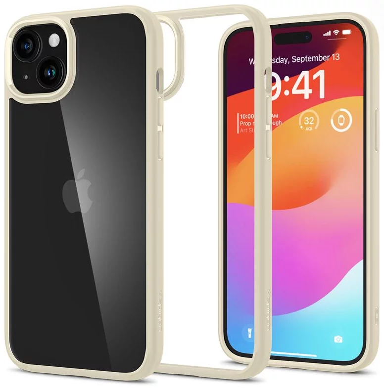 Levně Kryt Spigen Ultra Hybrid, sand beige - iPhone 15 Plus (ACS06658)
