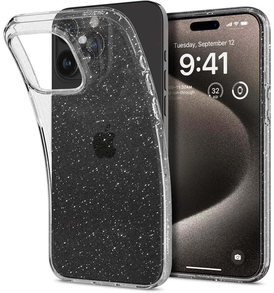 Levně Kryt Spigen Liquid Crystal Glitter, crystal quartz - iPhone 15 Pro Max (ACS06559)