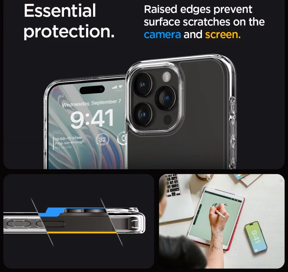 Protecteur de caméra Spigen Optik.tr ez Fit Camera Protector 2-pack iPhone  14 Pro / Pro Max / 15 Pro / Pro Max Blue Titanium - Shop
