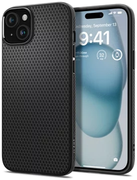 Spigen Liquid Air matowa czarna obudowa do iPhone 15 (ACS06790)  