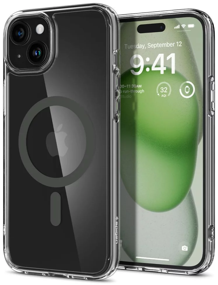 Levně Kryt Spigen Ultra Hybrid MagSafe, graphite - iPhone 15 (ACS06804)
