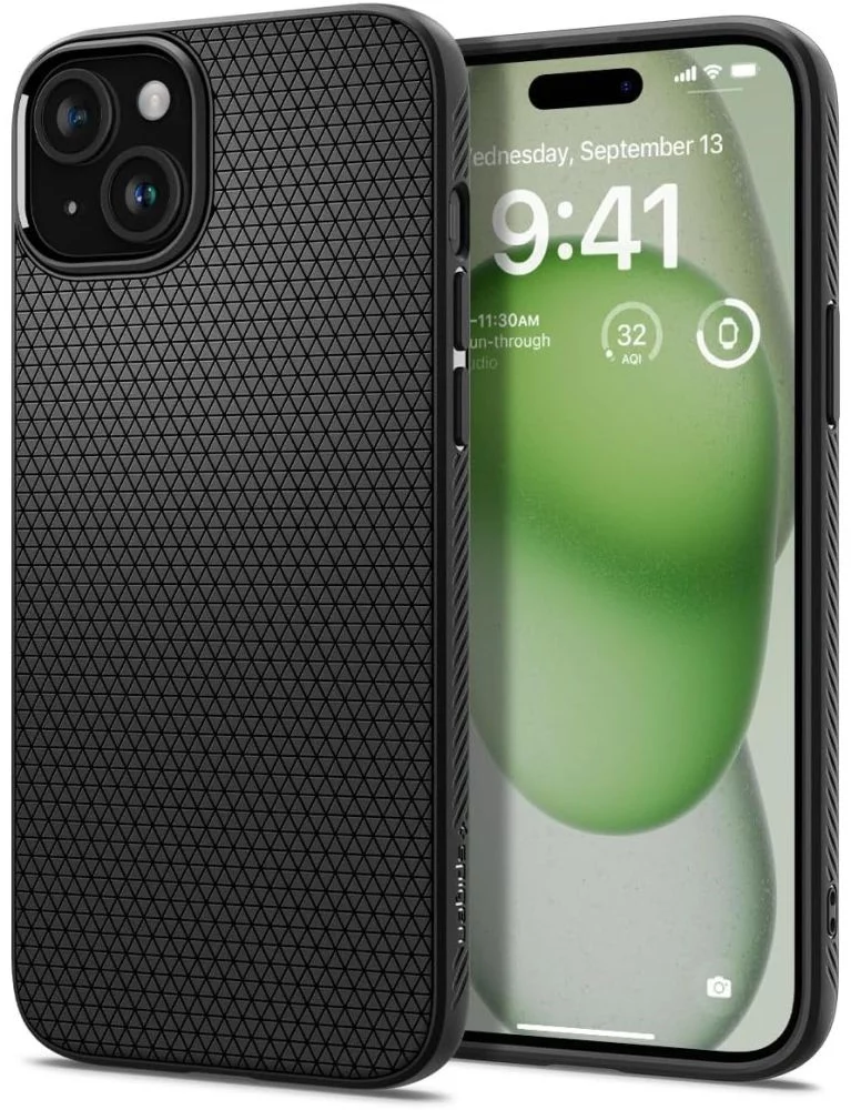 Spigen Liquid Air matte black iPhone 15 Plus ACS06650