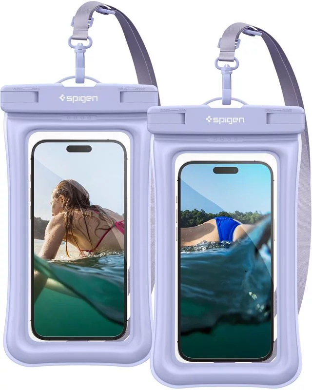 Levně Pouzdro Spigen Aqua Shield WaterProof Floating Case A610 2 Pack, aqua blue (ACS06016)
