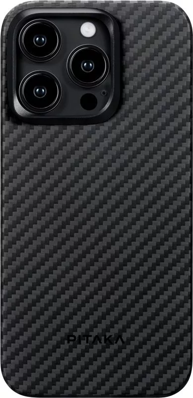 Levně Kryt Pitaka MagEZ 4 1500D case, black/grey twill - iPhone 15 Pro Max (KI1501PM)