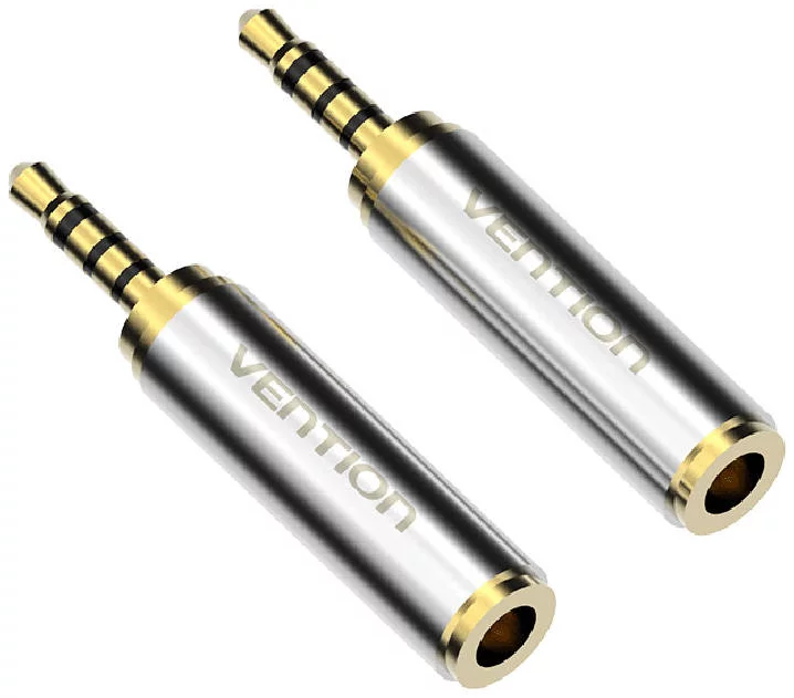 Adaptér audio adapter, Vention VAB-S02, 3.5mm (female) to mini jack 2.5mm (male), (gold)