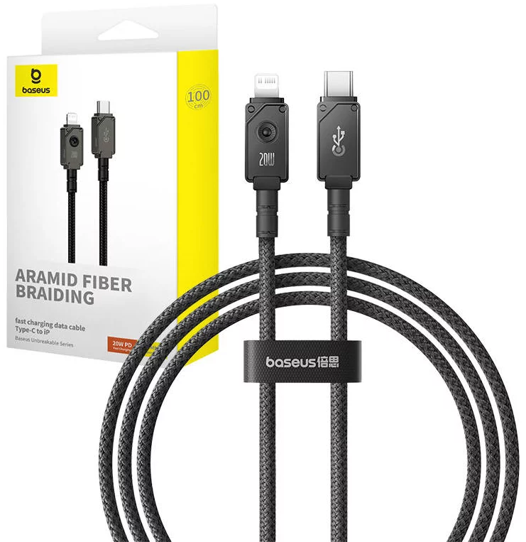 Kábel Fast Charging Cable Baseus USB C TO IP 20A 1M (Black)