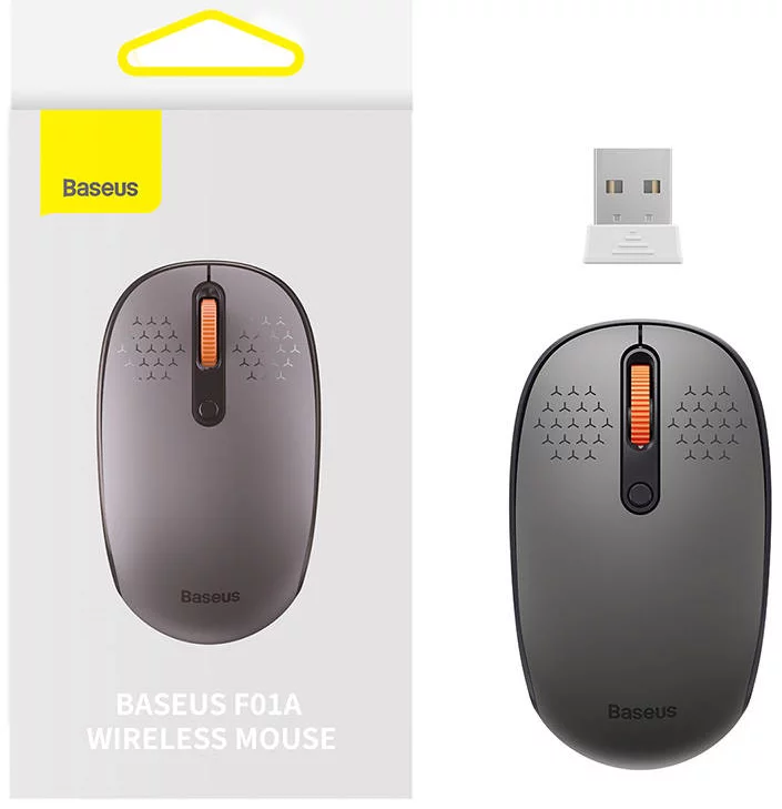 Levně Myš Wireless mouse Baseus F01A 2.4G 1600DPI (frosted grey)