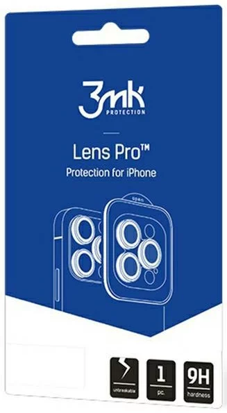 Levně Ochranné sklo 3MK Lens Protection Pro iPhone 15 Pro 6.1" graphite Camera lens protection with mounting frame 1 pc.