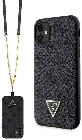 Levně Kryt Guess GUHCN61P4TDSCPK iPhone 11 / Xr 6.1" black hardcase Crossbody 4G Metal Logo (GUHCN61P4TDSCPK)