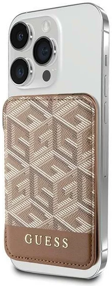 E-shop Peňaženka Guess Wallet Card Slot GUWMSHGCFSEW MagSafe GCube stripe brown (GUWMSHGCFSEW)