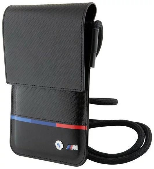 Levně Pouzdro BMW BMOWBPUCARTCBK Wallet Bag black Carbon Tricolor Line (BMOWBPUCARTCBK)
