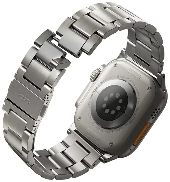 Strap UNIQ Osta band Apple Watch 42/44/45/ 49mm Series 1/2/3/4/5/6/7/8/SE/SE2/Ultra  Stainless Steel /titanium silver (UNIQ-49MM-OSTASIL)