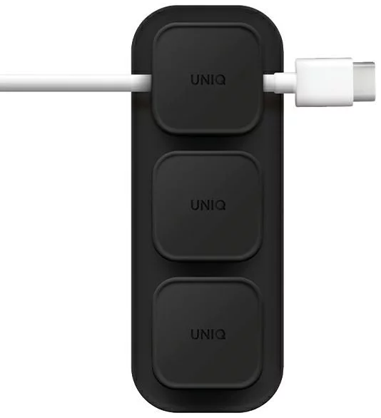 Levně Držák UNIQ Pod Mag magnetic cable organizer + base dark grey (UNIQ-POD-DARKGREY)