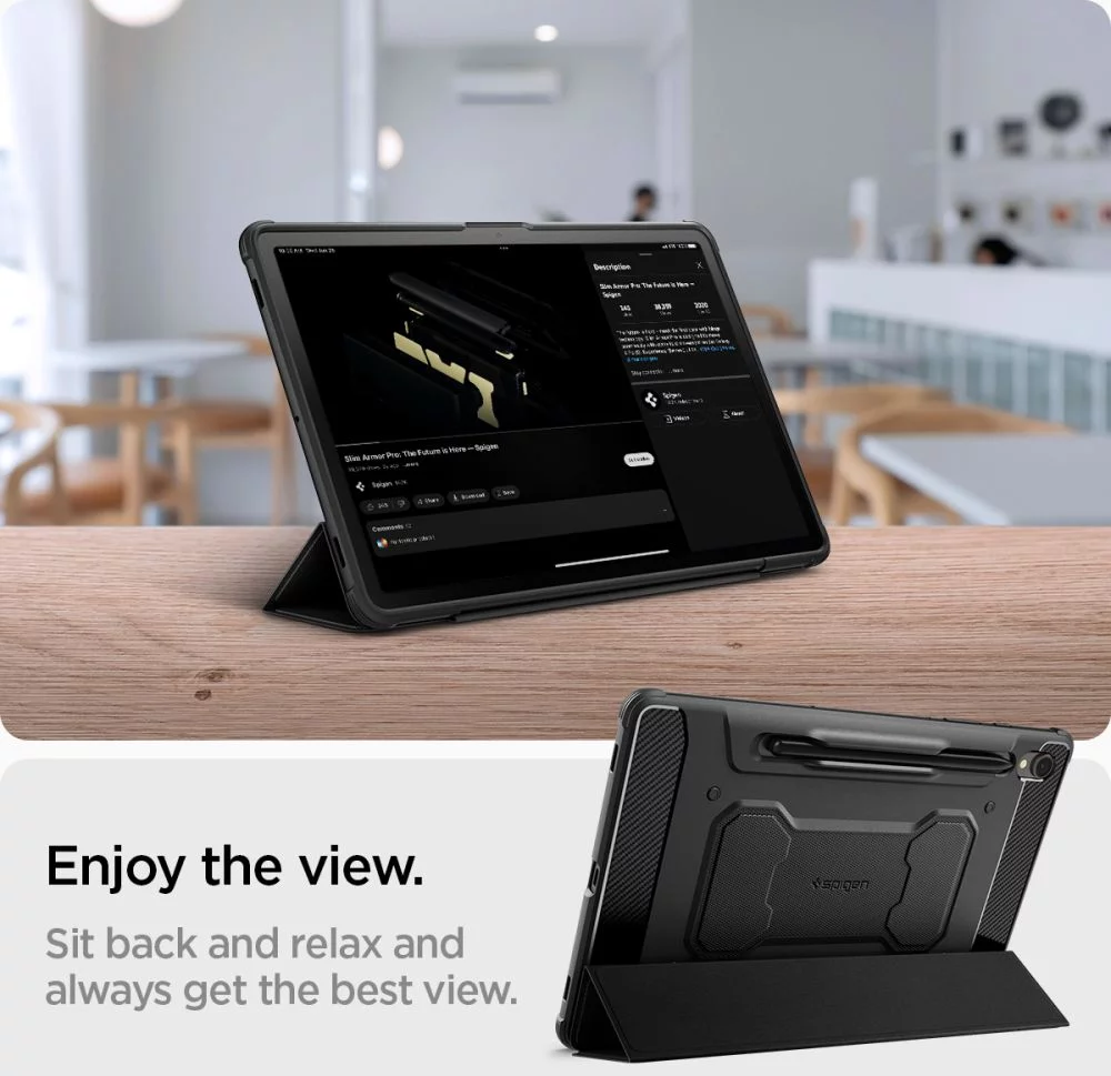 Spigen Rugged Armor Pro, black Samsung Galaxy Tab S9 (ACS06540)