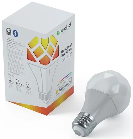 Žiarovka Nanoleaf Essentials Smart A60 Bulb E27, Matter (NF080B02-1A19E)