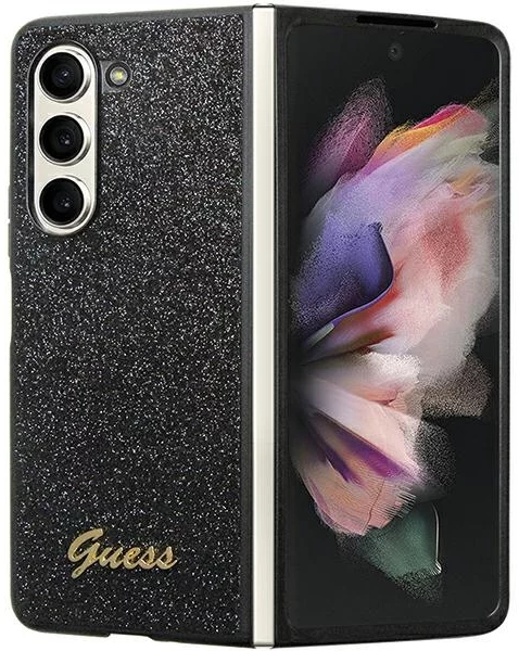 Kryt Guess GUHCZFD5HGGSHK F946 Z Fold 5 black hardcase Glitter Script (GUHCZFD5HGGSHK)