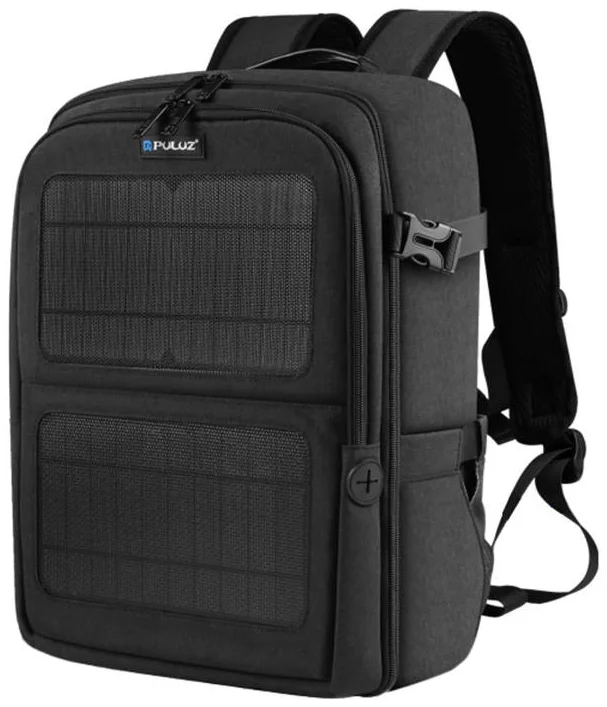 Levně Camera backpack with solar panels Puluz PU5018B waterproof