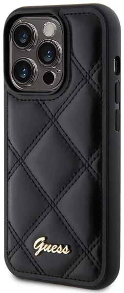 Guess Apple iPhone 15 Pro Max Schutzhülle Case Quilted Metal Logo