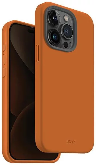 Levně Kryt UNIQ case Lino Hue iPhone 15 Pro 6.1" Magclick Charging orange
