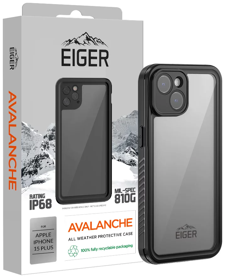 Levně Kryt Eiger Avalanche Case for Apple iPhone 15 Plus in Black