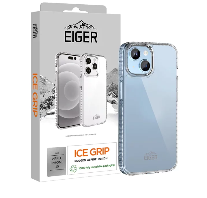 Levně Kryt Eiger Ice Grip Case for Apple iPhone 15 in Clear