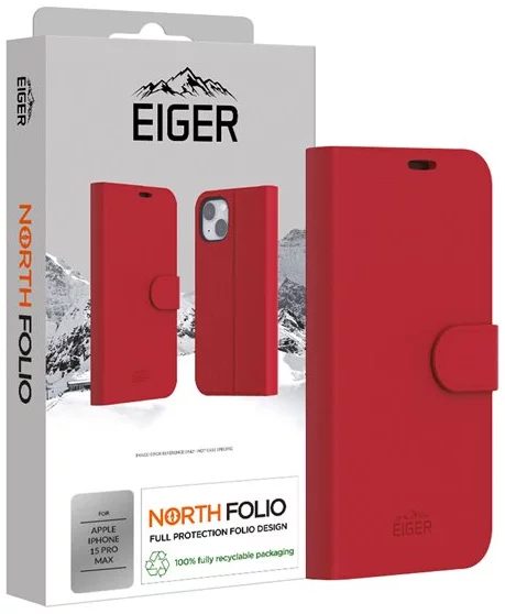 Kryt Eiger North Folio Case for Apple iPhone 15 Pro Max in Red