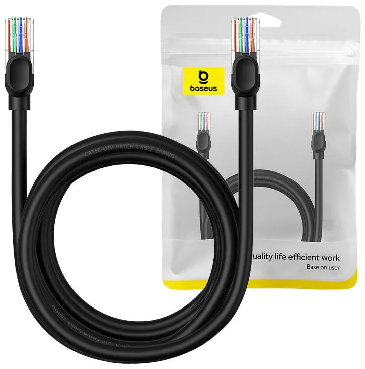 Kábel Baseus Ethernet CAT5, 3m network cable (black)