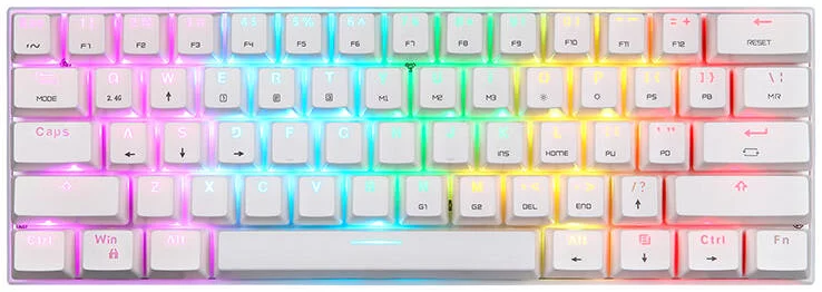 Levně Klávesnice Motospeed Wireless Mechanical keyboard SK62 White (red switch)