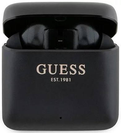 Slúchadlá Guess Bluetooth headphones GUTWSSU20ALEGK TWS + docking station black Printed Logo (GUTWSSU20ALEGK)
