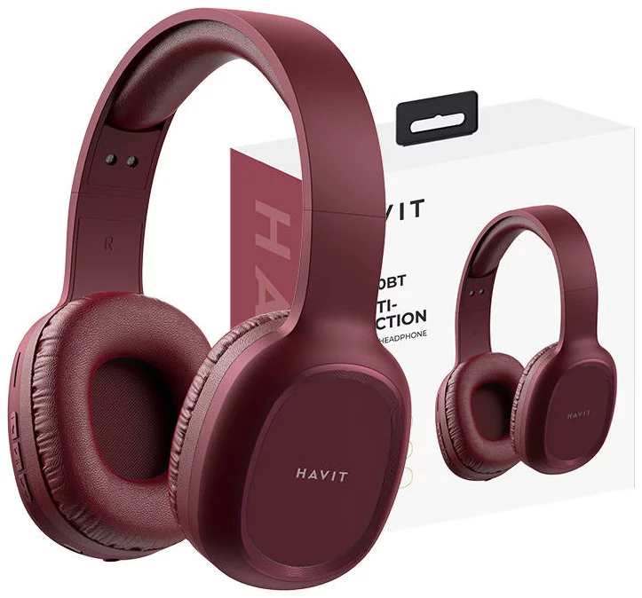 Levně Sluchátka Havit H2590BT PRO Wireless Bluetooth headphones (red)