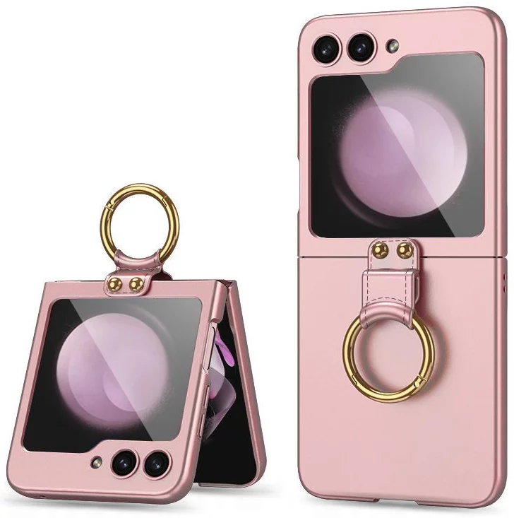 Coque Guess iPhone 12 et 12 Pro avec anneau de support et porte clef - Rose  Gold - Français