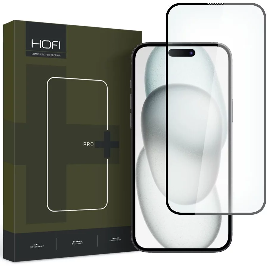 Ochranné sklo HOFI GLASS PRO+ IPHONE 15 BLACK (9319456604757)