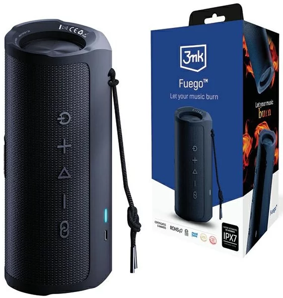 Reproduktor 3MK Fuego wireless speaker 30W Bluetooth 5.3 TWS IPX7 black