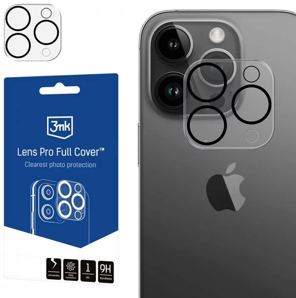 Ochranné sklo 3MK Lens Pro Full Cover iPhone 11 Pro/11 Pro Max Tempered Glass for Camera Lens with Mounting Frame 1pcs 