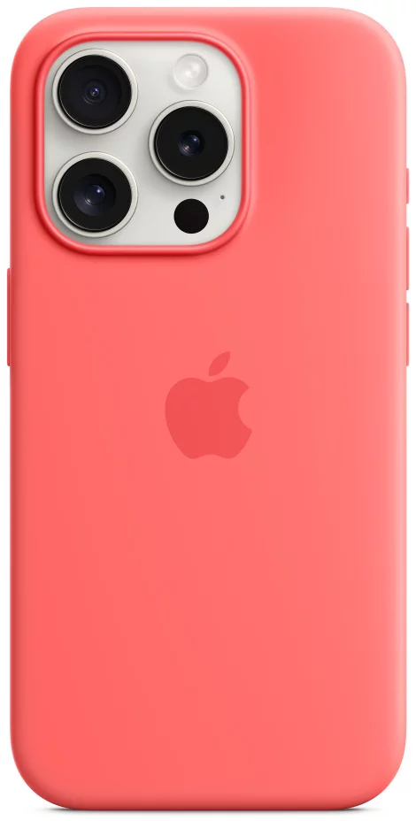 Levně Kryt Apple iPhone 15 ProMax Silicone Case MS - Guava